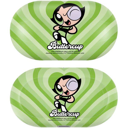 Cartoon Network Powerpuff Girls Buttercup Green Hearts Galaxy Buds Plus Skin